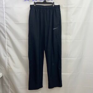 Nike men's black pull on elastic drawstring logo sweatpants active athletic M